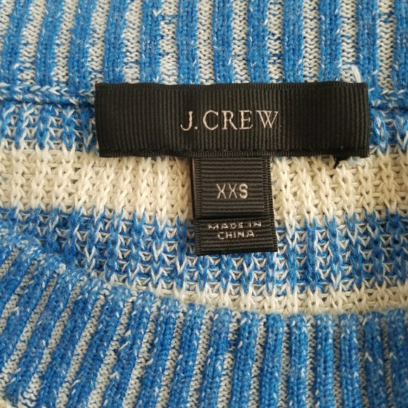 J. Crew Stripped Blue Lightweight Knit Sweater XXS - Picture 4 of 8